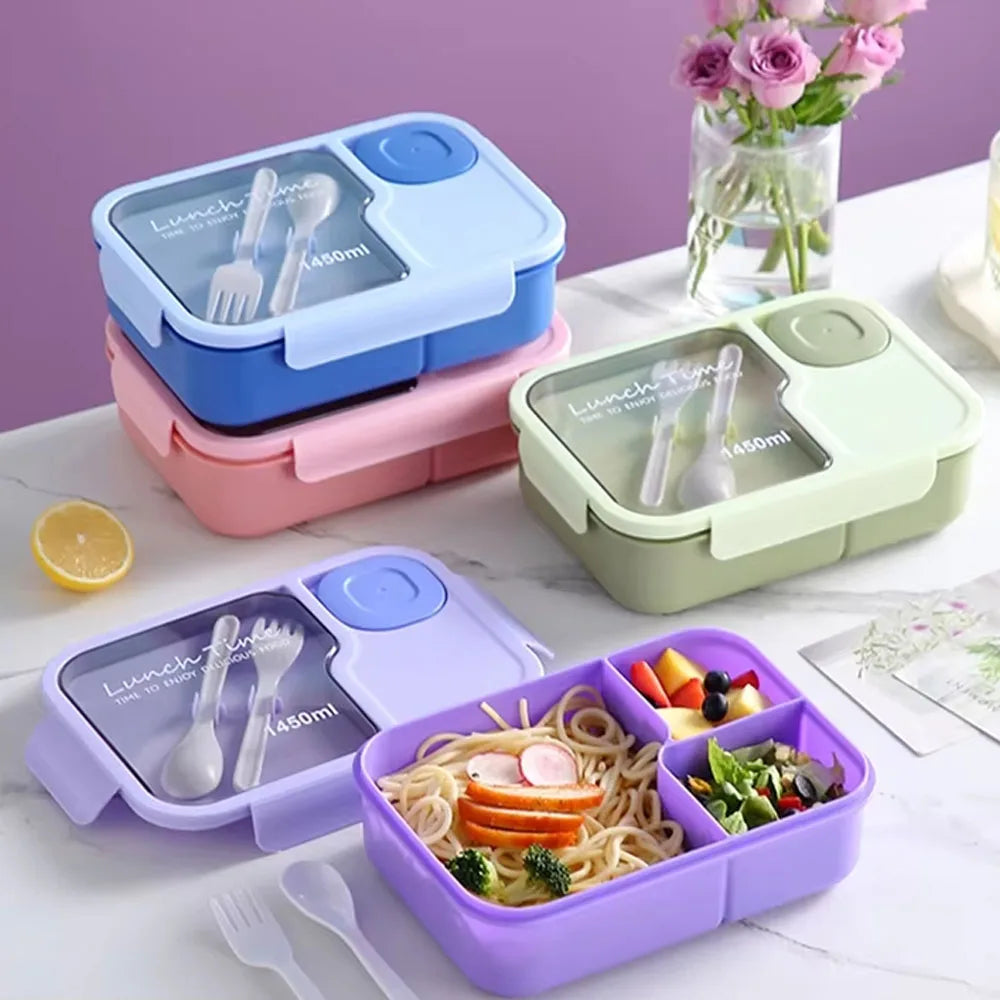 Kids Bento Lunch Box - Leakproof, Portable & Easy to Clean
